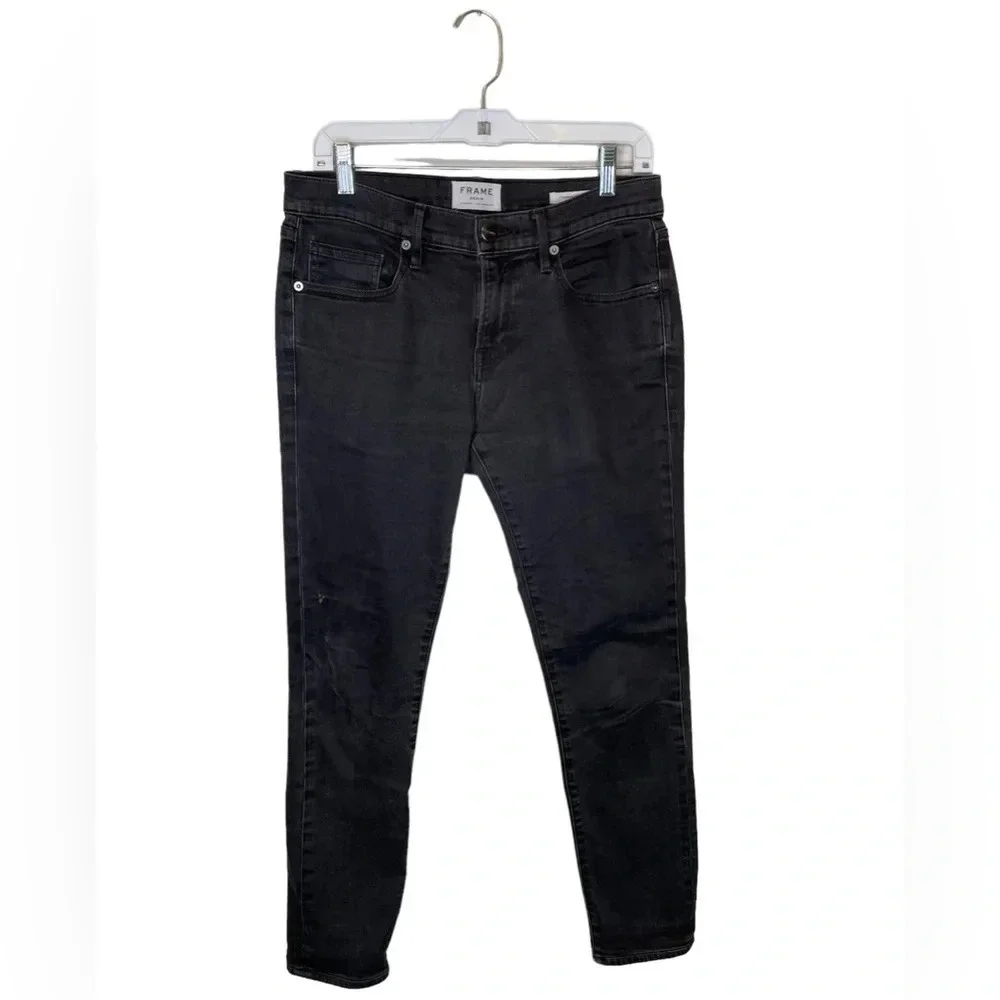 Frame Men's Black L'Homme Skinny Mid Rise Skinny Fit Jeans Size 29
